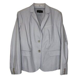 NEW - TALBOTS light gray cotton blend button front blazer - size 10